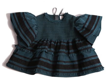 BRITTANY SMOCKED TIERED BLOUSE For Cheap