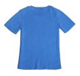 SHORT SLEEVE RIBBED CREWNECK Cheap