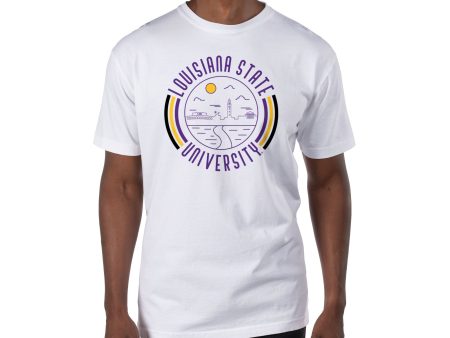 USCAPE LSU  90s Flyer Short Sleeve Tee, White Supply