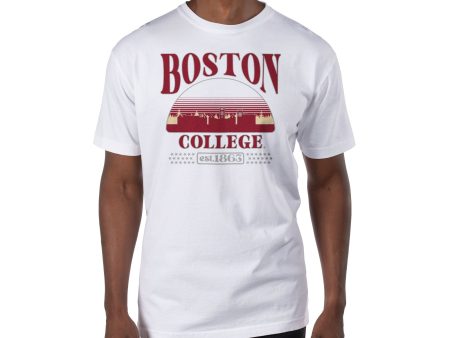 USCAPE Boston College Stars Short Sleeve Tee, White Supply