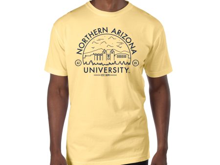 USCAPE Northern Arizona University Voyager Short Sleeve Tee, Lemonade For Discount