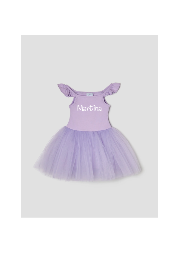 Tutù abitino in tulle Lilla Personalizzabile con nome For Sale