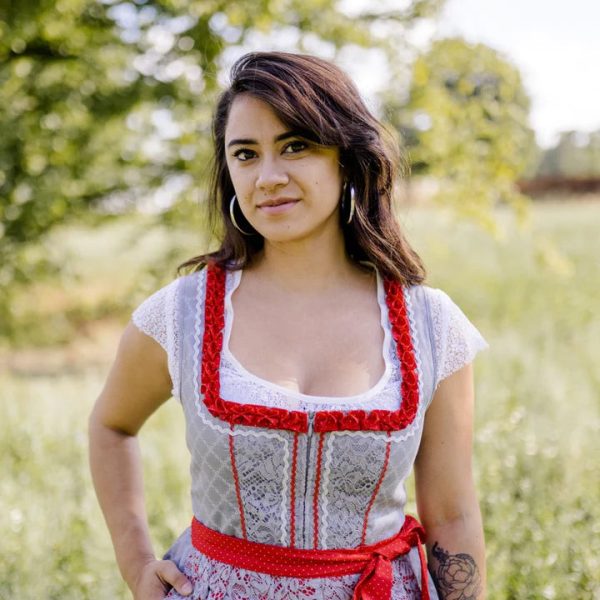 Bavarian cropped Dirndl blouse Wanda - WhiteLace Online Hot Sale