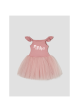 Tutù abitino in tulle Dusty pink Personalizzabile con nome Cheap