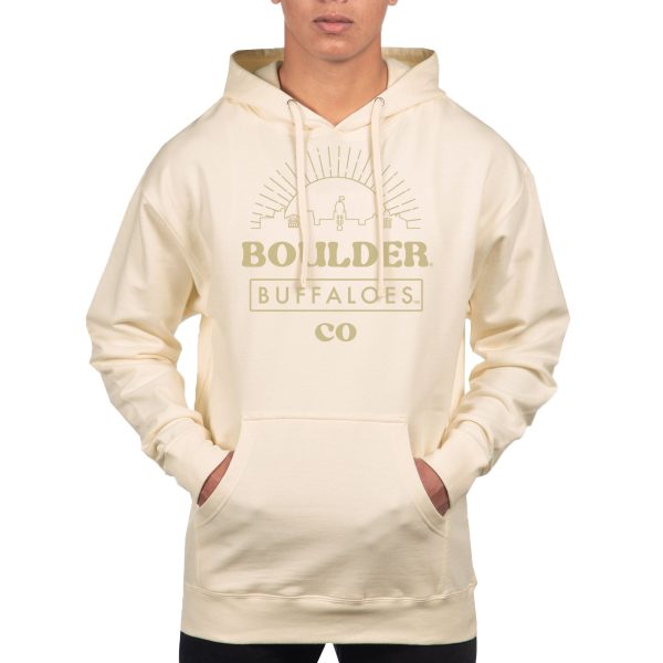 USCAPE University of Colorado Boulder Old School Hoodie, Bone Sale