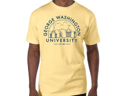 USCAPE George Washington University Voyager Short Sleeve Tee, Lemonade Online Hot Sale