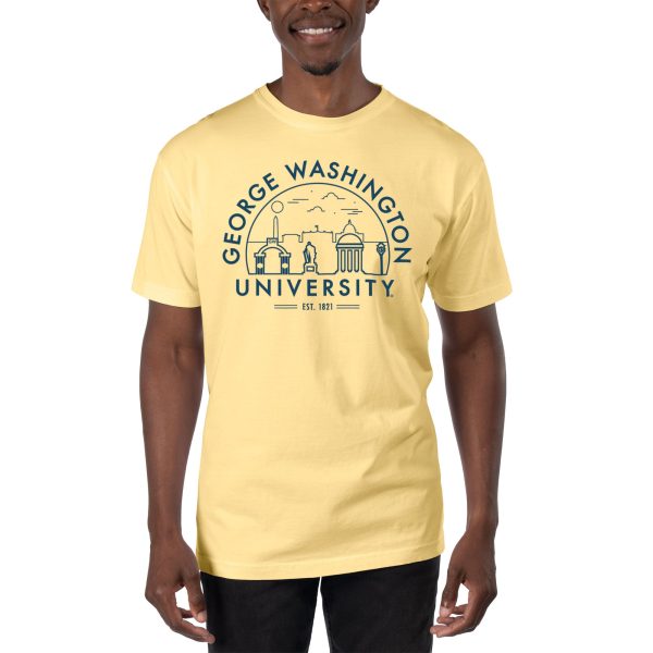 USCAPE George Washington University Voyager Short Sleeve Tee, Lemonade Online Hot Sale