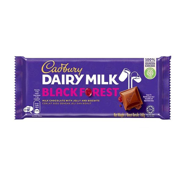 Cadbury Dairy Milk Black Forest Chocolate Bar 160g Supply