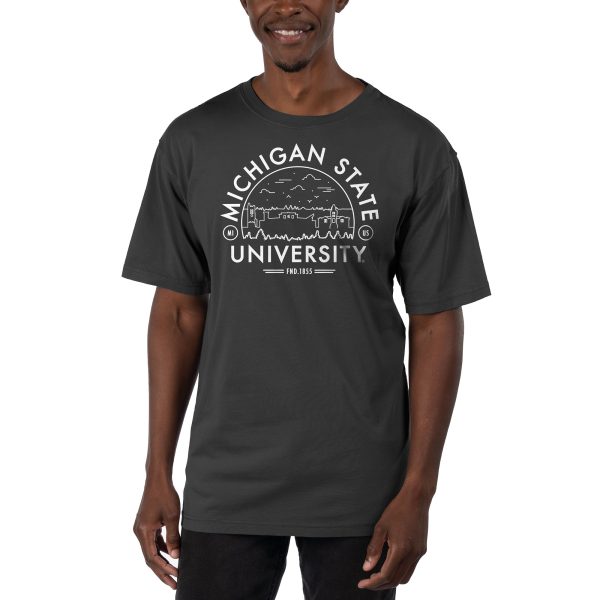 USCAPE Michigan State University Voyager Short Sleeve Tee, Black Hot on Sale