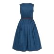 Bavarian Dirndl Dress Ivelina, 2pcs - Blue For Sale