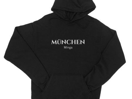 Unisex Bavarian Graphic Hoodie  Minga  Munich, white print - 12 colours on Sale