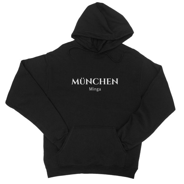 Unisex Bavarian Graphic Hoodie  Minga  Munich, white print - 12 colours on Sale