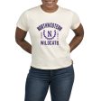 USCAPE Northwestern University Academy High Waisted Tee, Vintage White Fashion