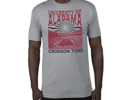 USCAPE University of Alabama Sunburst Renew Short Sleeve Tee, Stormy Grey on Sale