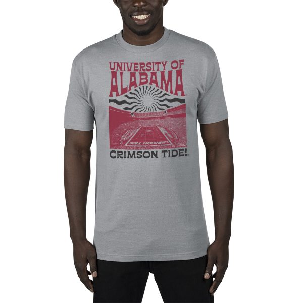 USCAPE University of Alabama Sunburst Renew Short Sleeve Tee, Stormy Grey on Sale