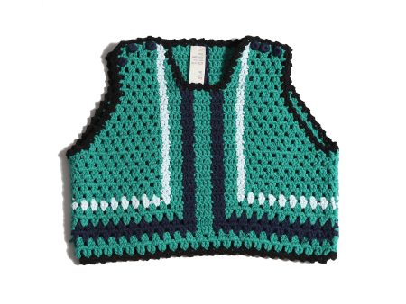 PIPER COLORBLOCK CROCHET VEST For Sale