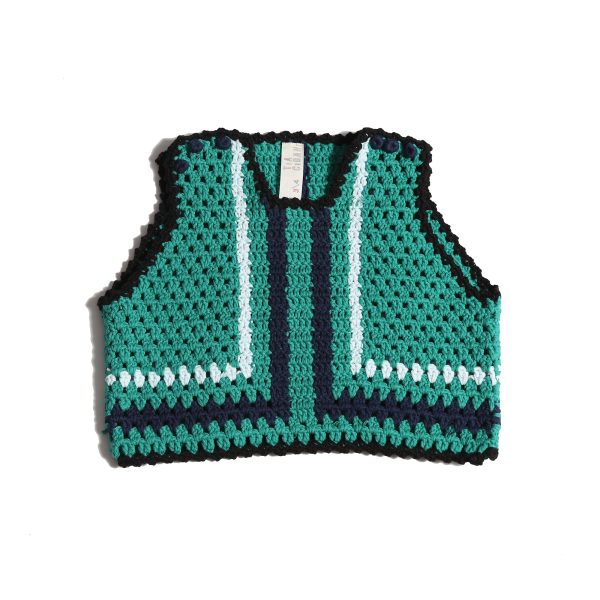 PIPER COLORBLOCK CROCHET VEST For Sale