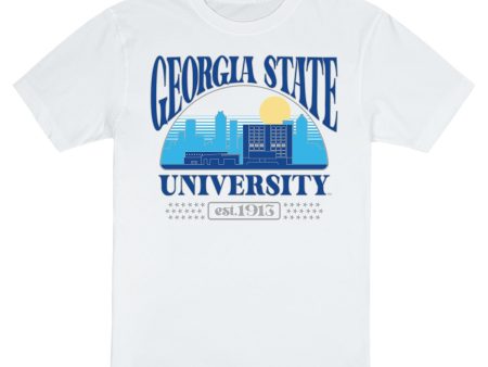 USCAPE Georgia State University Stars Short Sleeve Tee, White Online