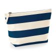 Borsa e pochette in cotone canvas a righe Blu personalizzabile Online Hot Sale