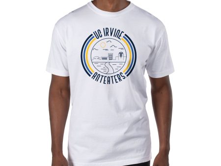 USCAPE UC Irvine  90s Flyer Short Sleeve Tee, White Online Sale