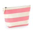 Borsa e pochette in cotone canvas a righe Rosa on Sale