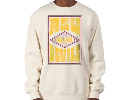 USCAPE Arizona State University Poster Heavyweight Crewneck, Bone Discount