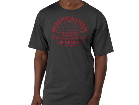 USCAPE Northeastern University Voyager Short Sleeve Tee, Black For Sale