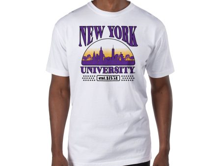 USCAPE New York University Stars Short Sleeve Tee, White For Cheap