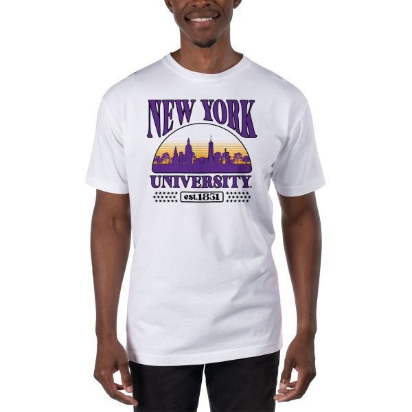 USCAPE New York University Stars Short Sleeve Tee, White For Cheap