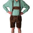 Bavarian Lederhose Chris, short with suspender - Maroon Online