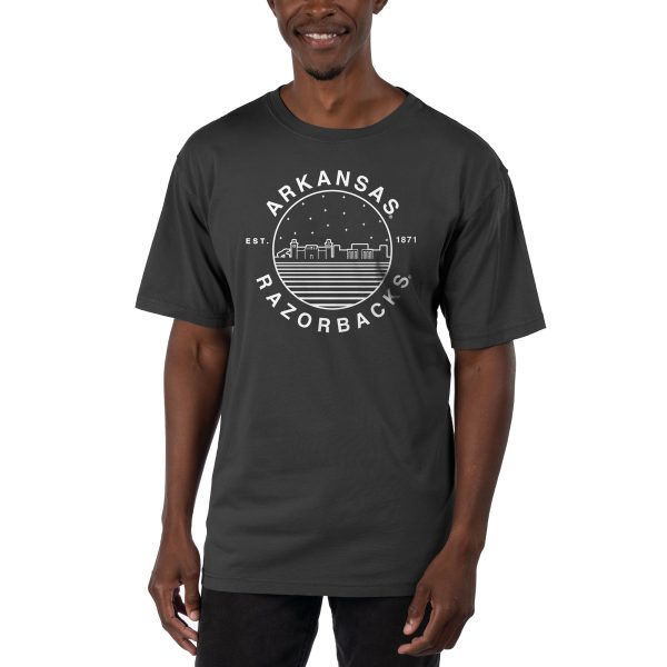 USCAPE University of Arkansas Starry Scape Short Sleeve Tee, Black Sale