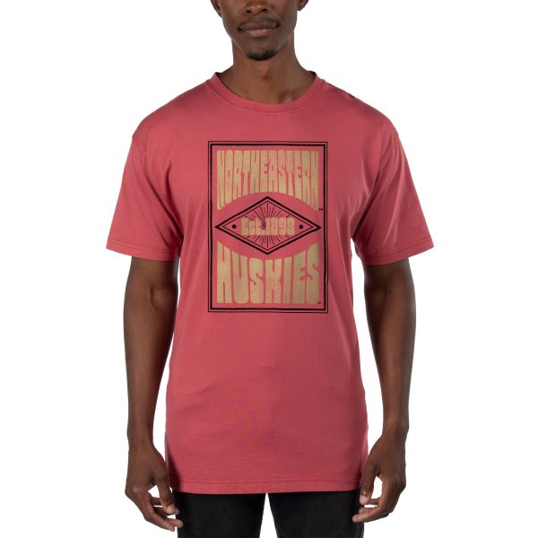 USCAPE Northeastern University Poster Short Sleeve Tee, Shiraz on Sale