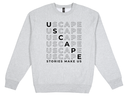 USCAPE Apparel  Stories Make Us  Heavyweight Crewneck, Grey Heather For Discount