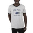 USCAPE Penn State University Academy Renew Short Sleeve Ringer, Ash Black Online Sale