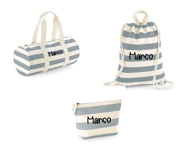 Set spiaggia Borsone, zaino e pochette personalizzabile on Sale