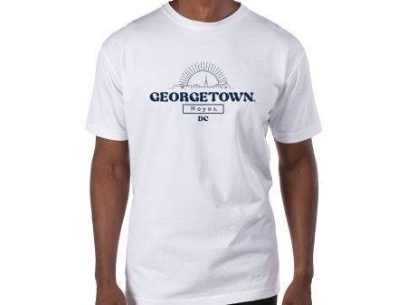 USCAPE Georgetown University Old School Short Sleeve Tee, White For Discount