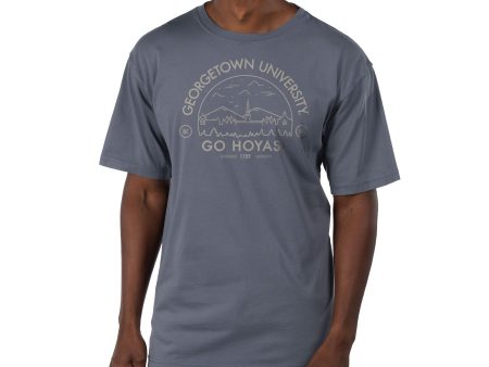 USCAPE Georgetown University Voyager Short Sleeve Tee, Blue For Cheap