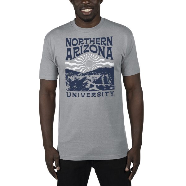 USCAPE Northern Arizona University Sunburst Renew Short Sleeve Tee, Stormy Grey Sale