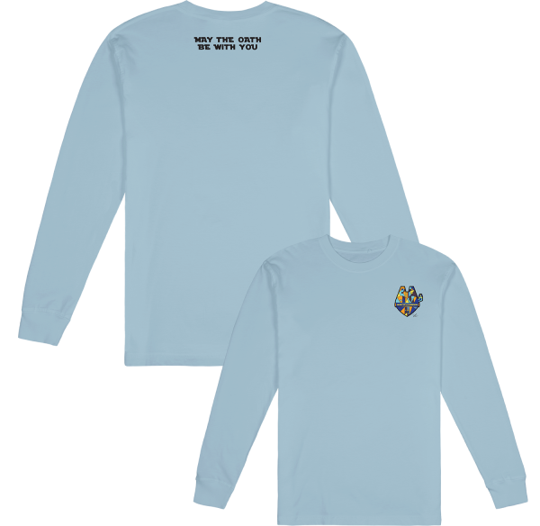 Heart of a Champion X May the Oath Be With You Long Sleeve Tee, Sky Blue Cheap