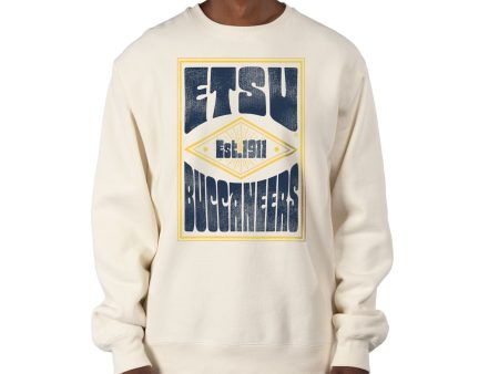 USCAPE East Tennessee State University Poster Heavyweight Crewneck, Bone Online Sale