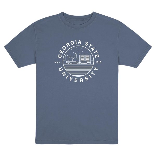 USCAPE Georgia State University Starry Scape Short Sleeve Tee, Blue on Sale