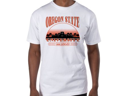 USCAPE Oregon State University Stars Short Sleeve Tee, White Hot on Sale