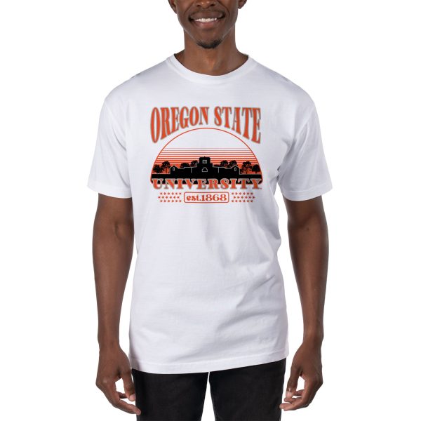 USCAPE Oregon State University Stars Short Sleeve Tee, White Hot on Sale