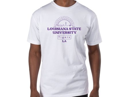 USCAPE LSU Old School Short Sleeve Tee, White For Discount