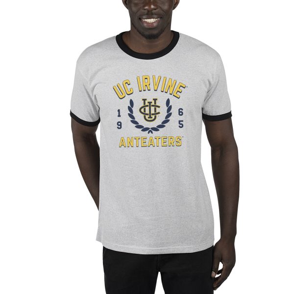 USCAPE UC Irvine Academy Renew Short Sleeve Ringer, Ash Black Online now