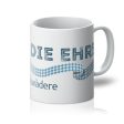 Bavarian Statement Mug  Habe die Ehre , Blue & White flag print - White For Cheap