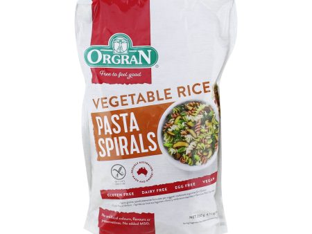 ORGRAN VEGETABLE RICE SPIRALS 250G *1 on Sale