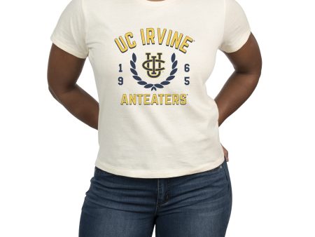 USCAPE UC Irvine Academy High Waisted Tee, Vintage White For Cheap