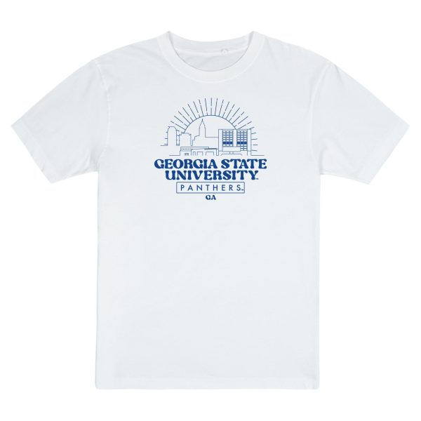 USCAPE Georgia State University Old School Short Sleeve Tee, White For Discount