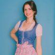 Bavarian Dirndl Dress Greti, 2pcs - Jeans, Blush Pink For Cheap